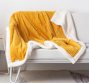 Plain color double laminate blanket summer flannel blanket