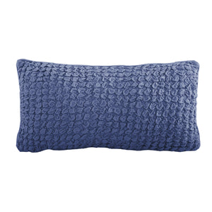 Jersey Knit Cotton Oblong Pillow in Blue - Wonderhome