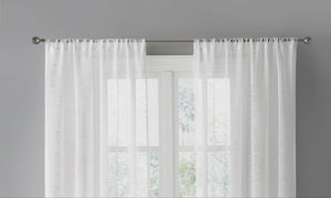 Sarabeth Burnout Panel Curtains in White - Wonderhome