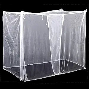 4 Corners Mosquito Net  Rectangular Mosquito Mesh for Camping Home Outdoor Travel Dormitory Decor (L75 x W35.5 x H59 Inch)