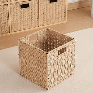 Kaycee Rose Baskets for Organizing, Wicker Baskets with Built-in Handles, Storage Basket