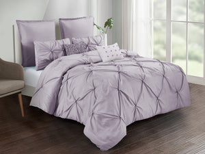 Harper Solid Comforter Set in Lavender - Wonderhome