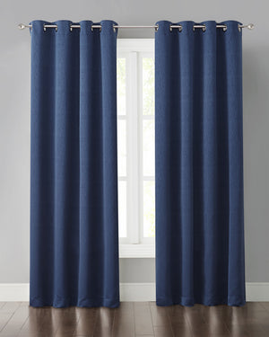 Foster Light Blocking Panel Curtains in Dark Blue - Wonderhome