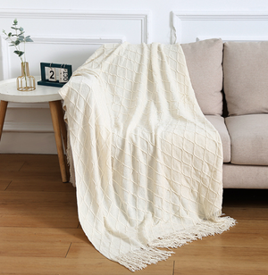 Patterned floral sofa blanket