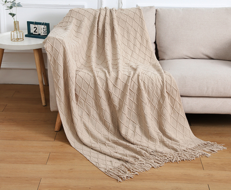 Patterned floral sofa blanket