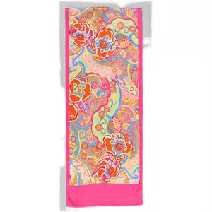 W Decor  Silk Scraf for Women 35x Inch Square Lightweight Hair Wrap Scarf For Sleeping（Silk fabric for Printing））