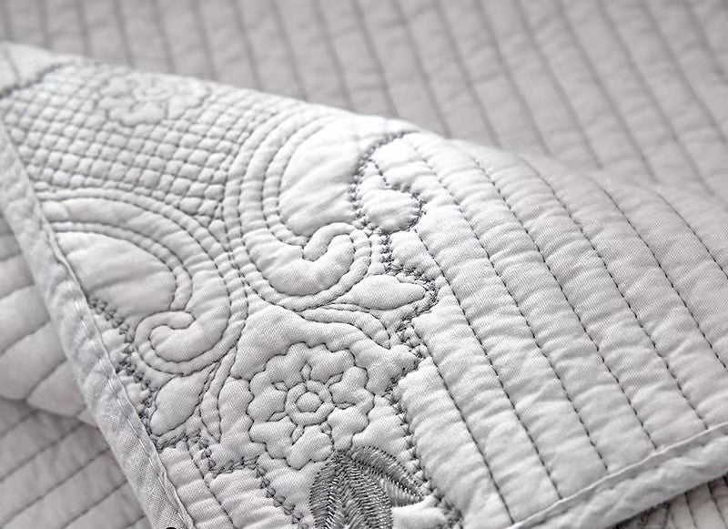 W Decor Sham , Barcade Embroidery Pattern Elegant Embroidered Decorative Sham