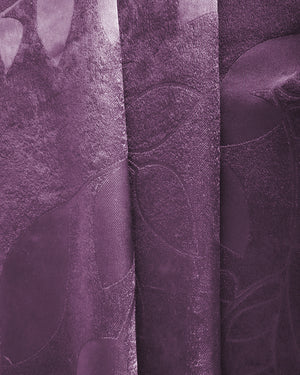 Natalie Jacquard Light Blocking Panel Curtain in Purple - Wonderhome