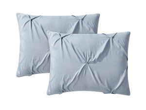 Hampton Pleated Comforter Set in Light Blue - Wonderhome