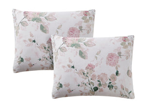 Floral Garden Cotton Comforter Set in Pink - Wonderhome