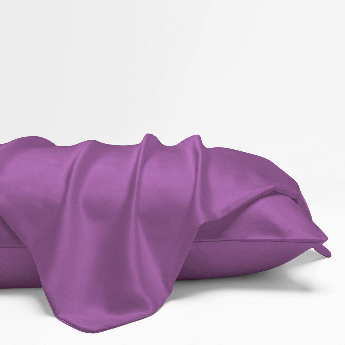W Decor Rayon Pillow Cases for Hair and Skin, Luxury Standard Hidden Zipper Pillowcases , 20 x 26 Inches, Purple（Rayon Fabric）