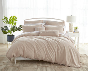 Washed Cotton Duvet Set in Ivory - Wonderhome