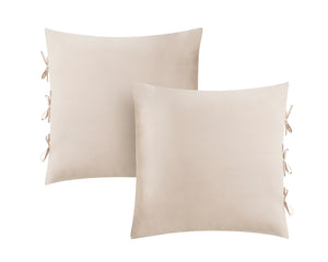 Washed Cotton Euro Sham Set in Ivory - Wonderhome