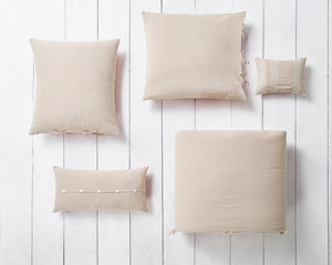 Washed Cotton Rectangle Pillow in Ivory - Wonderhome