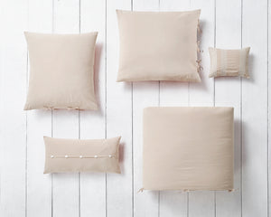 Washed Cotton Oblong Pillow in Ivory - Wonderhome