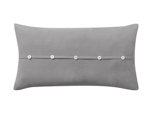 Washed Cotton Oblong Pillow in Grey - Wonderhome