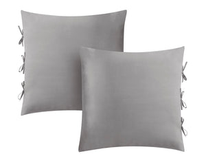 Washed Cotton Euro Sham Set in Grey - Wonderhome