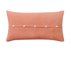 Washed Cotton Oblong Pillow in Orange - Wonderhome