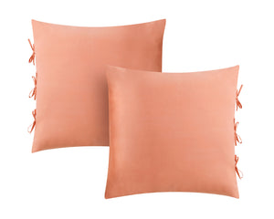 Washed Cotton Duvet Set in Orange - Wonderhome