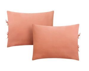 Washed Cotton Duvet Set in Orange - Wonderhome