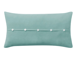 Washed Cotton Oblong Pillow in Blue - Wonderhome