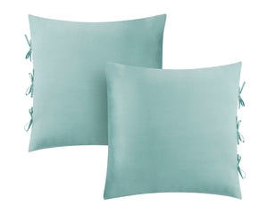 Washed Cotton Euro Sham Set in Blue - Wonderhome