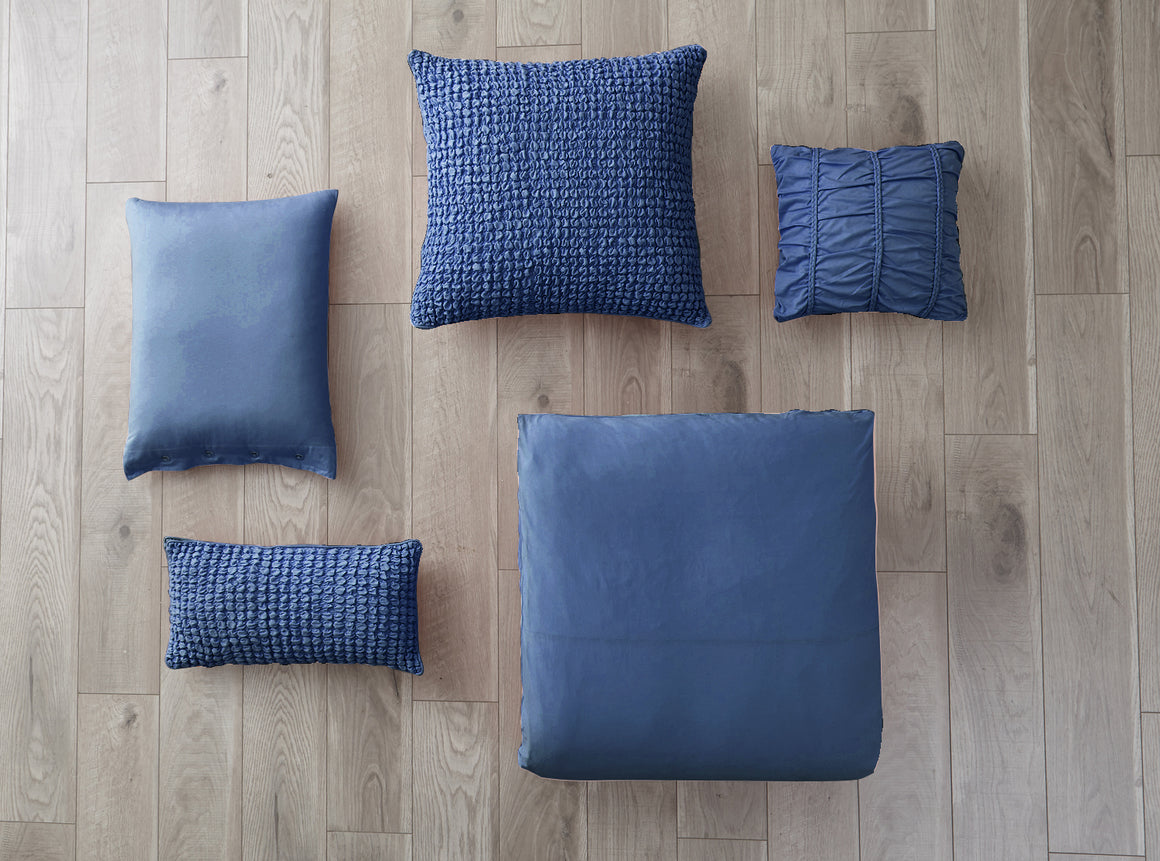 Jersey Knit Cotton Oblong Body Pillow in Blue - Wonderhome