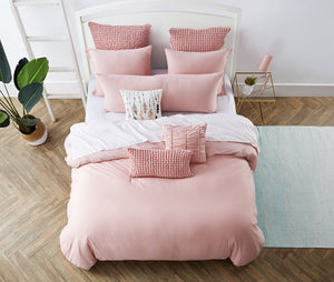 Jersey Knit Cotton Oblong Pillow in Pink - Wonderhome