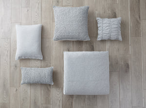 Jersey Knit Cotton Square Pillow in Grey - Wonderhome