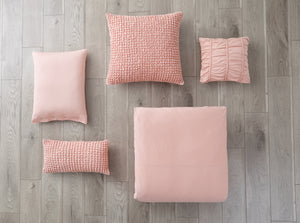 Jersey Knit Cotton Square Pillow in Pink - Wonderhome