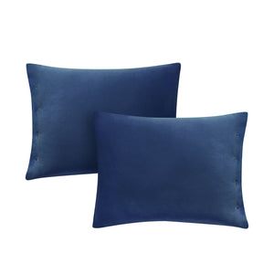 Jersey Knit Cotton Duvet Set in Blue - Wonderhome
