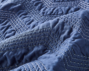 Wanderlust Cotton Quilt Set in Blue - Wonderhome