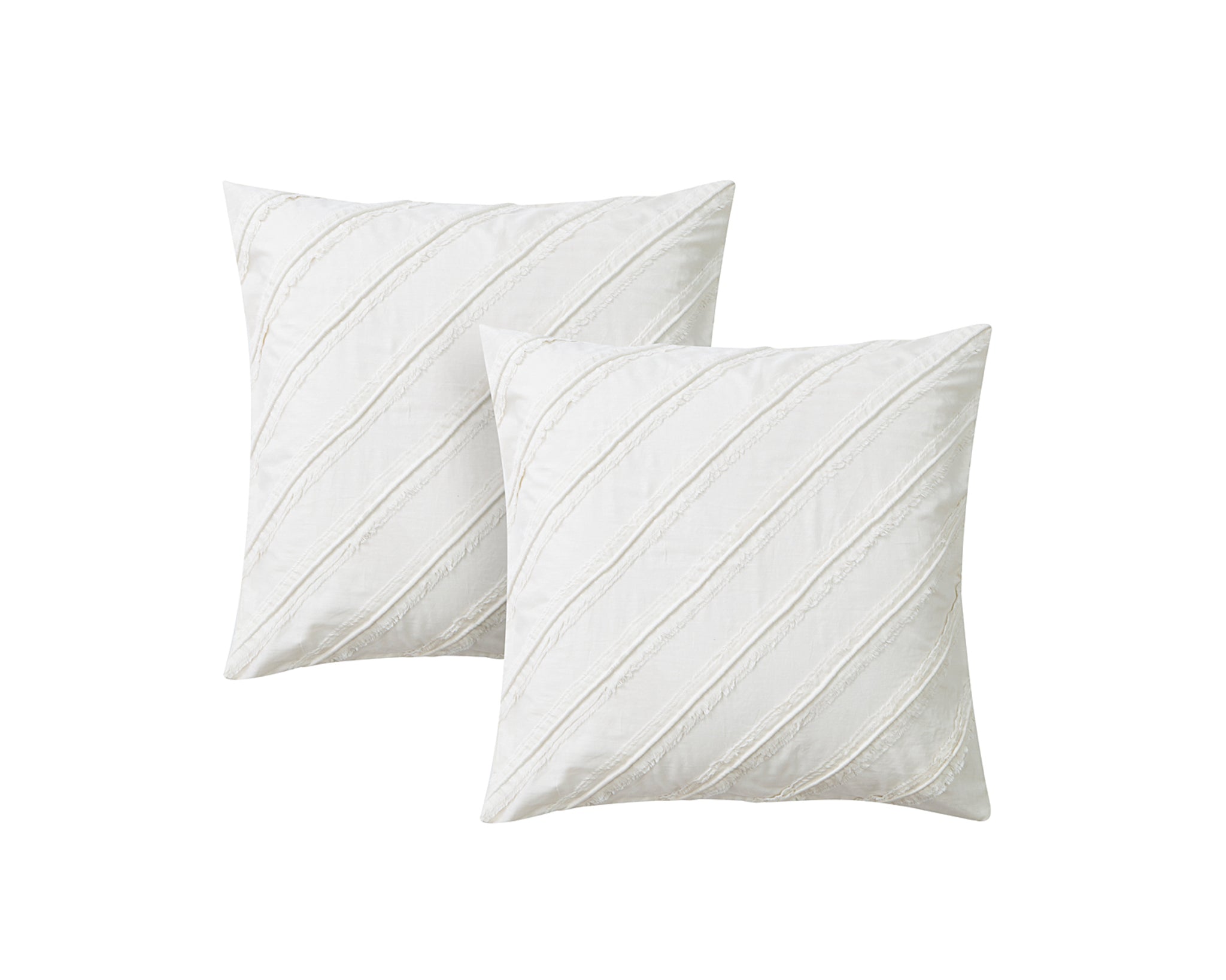 Wanderlust Cotton Euro Shams in Ivory - Wonderhome