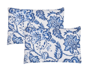 Elana Cotton Comforter Set in Blue - Wonderhome