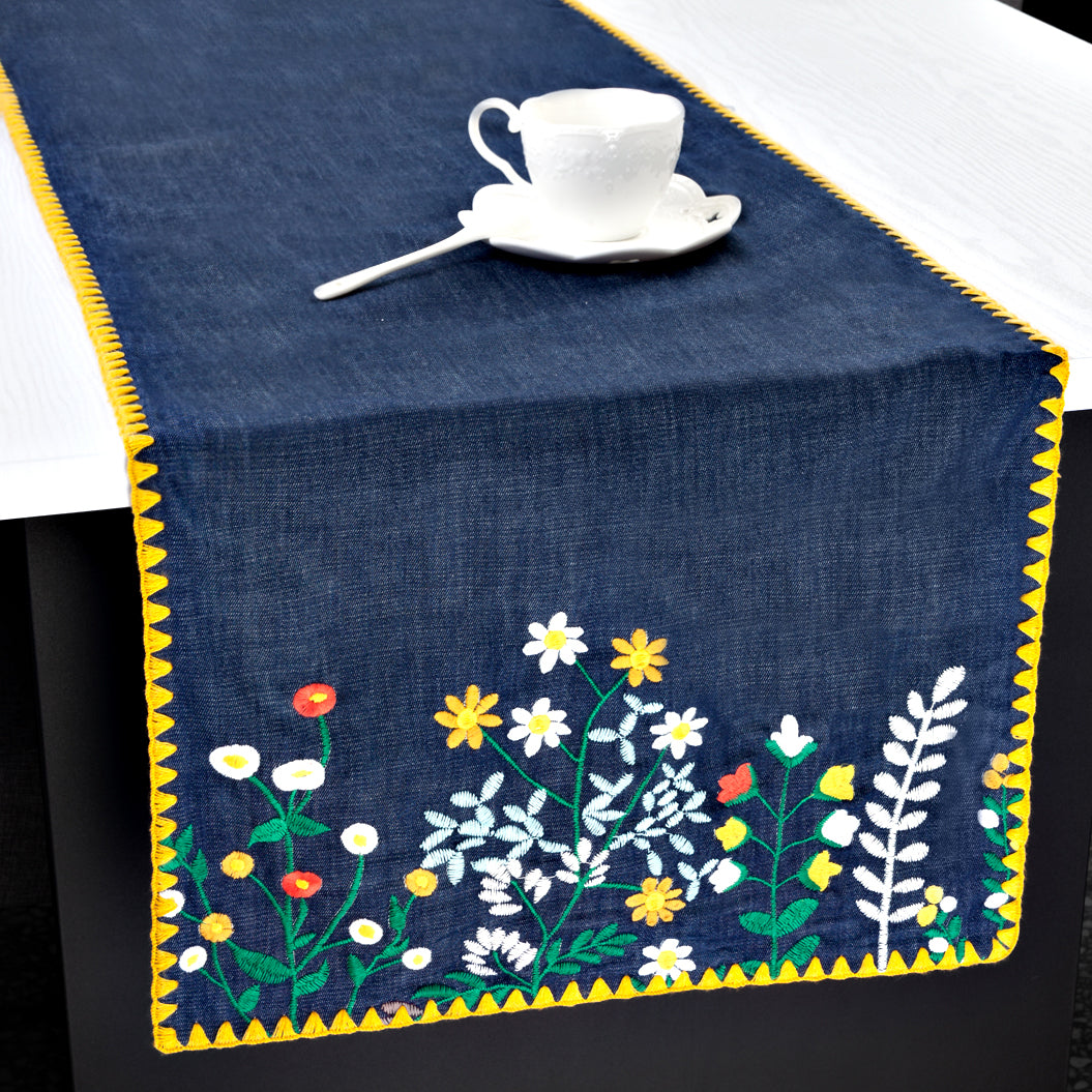 Hygge Table Runner in Navy - Wonderhome