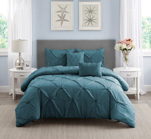 Hampton Pleated Comforter Set in Emerald - Wonderhome