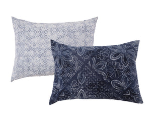 Kobe Cotton Comforter Set in Blue - Wonderhome