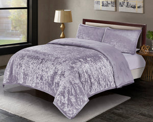 Mystique Velvet Quilt Set in Purple - Wonderhome