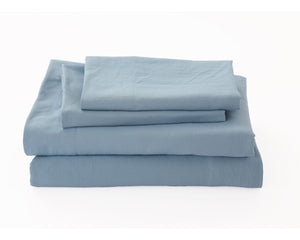 Nolan Washed Microfiber Comforter Set in Blue - Wonderhome