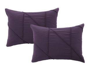 Nolan Washed Microfiber Comforter Set in Purple - Wonderhome