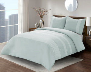 Pebble Cotton Comforter Set in Seafoam - Wonderhome