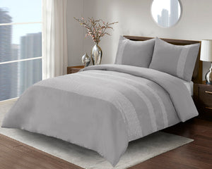 Pebble Cotton Comforter Set in Grey - Wonderhome