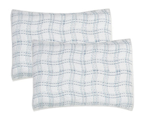 Sebastian Cotton Quilt Set in Blue - Wonderhome