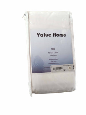 Value Home 400-Thread-Count 100% Cotton Sheets Set