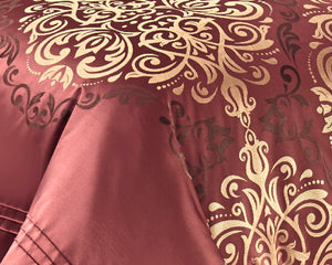 Timur Jacquard Comforter Set in Red - Wonderhome